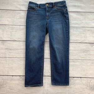 Chico's Jeans sz 00 (2) Crop So Lifting 23" Inseam Medium Wash Stretch